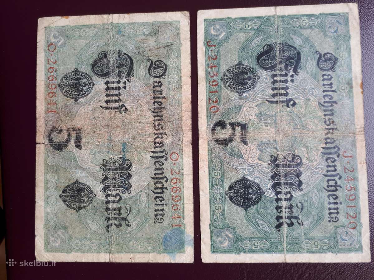 Vokietijos 5 markes 1917m. - nuotraukos Nr. 2