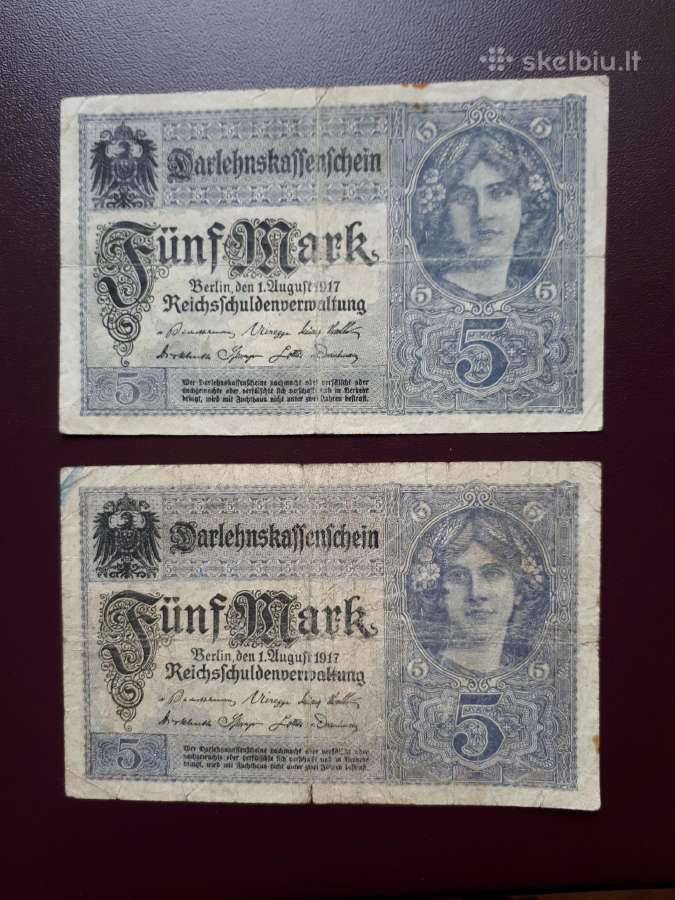 Vokietijos 5 markes 1917m. - nuotraukos Nr. 3