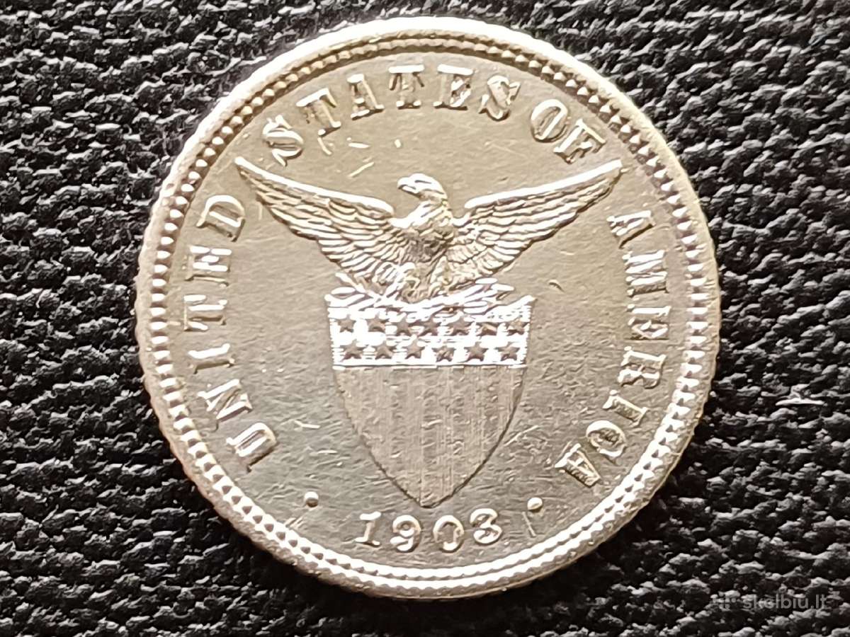 (575) 10 centavų 1903m. Filipinai sidabras 900