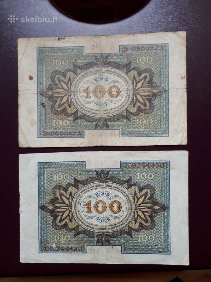 100 Vokietijos markiu 1920m. - nuotraukos Nr. 2