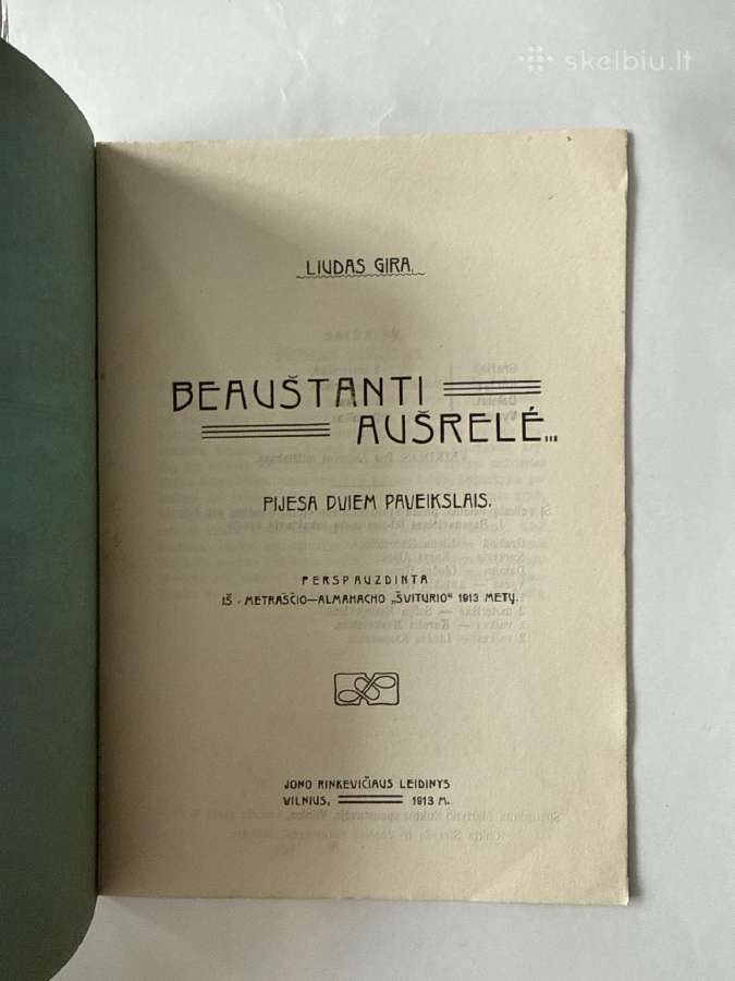 Beauštanti aušrelė 1913 m. - nuotraukos Nr. 2