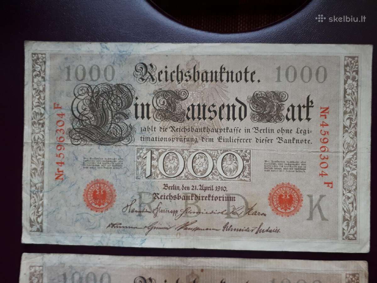 100 rechsbanknote 1910m. - nuotraukos Nr. 5
