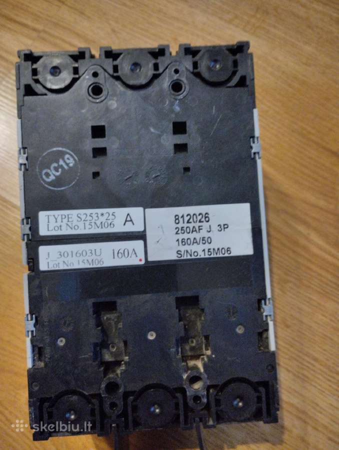 Automatinis jungiklis 160a - nuotraukos Nr. 8