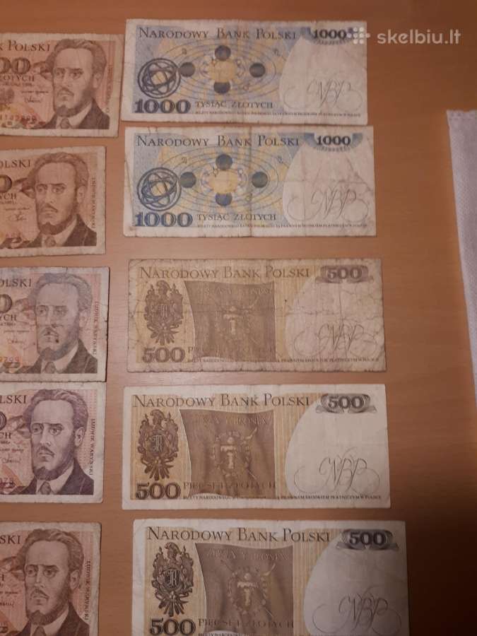 Lenkijos zlotai 100,200,500,1000 - nuotraukos Nr. 5