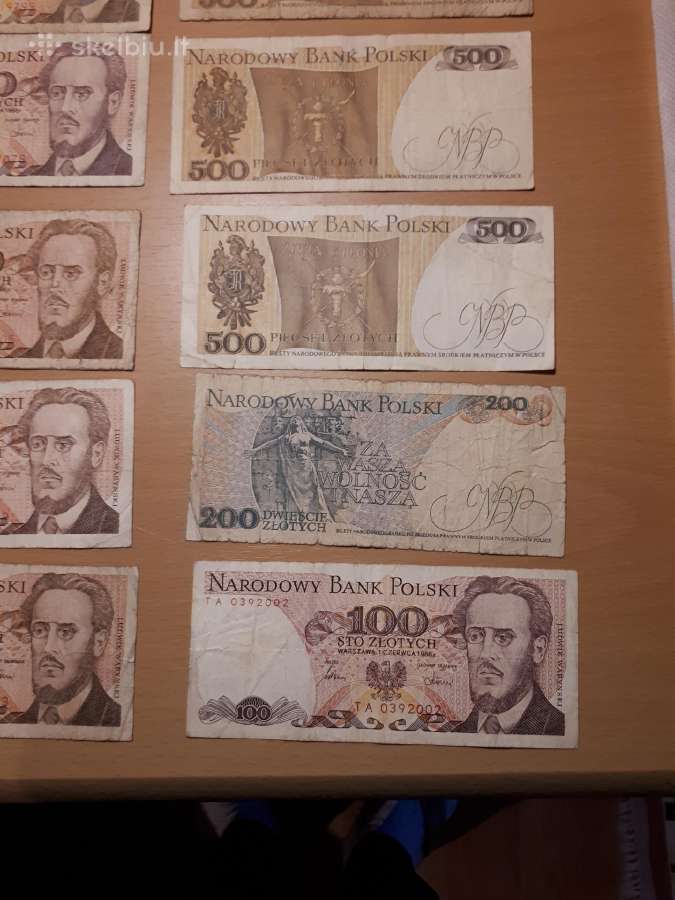 Lenkijos zlotai 100,200,500,1000 - nuotraukos Nr. 6