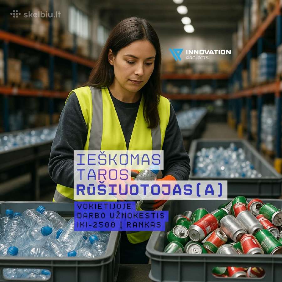 Darbas Vokietijoje – taros rūšiavimas, iki 2500 €