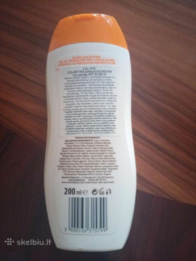 Kolastyna apsauginiai losjonai nuo saulės Spf 20 - nuotraukos Nr. 2