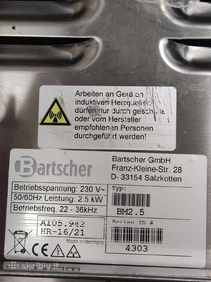 Indukcinė kaitlentė Bartscher Bm2.5 - nuotraukos Nr. 3