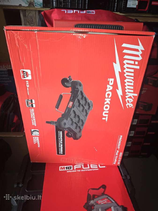 Milwaukee packout 3 daliu dezes, stalciai. radija - nuotraukos Nr. 14