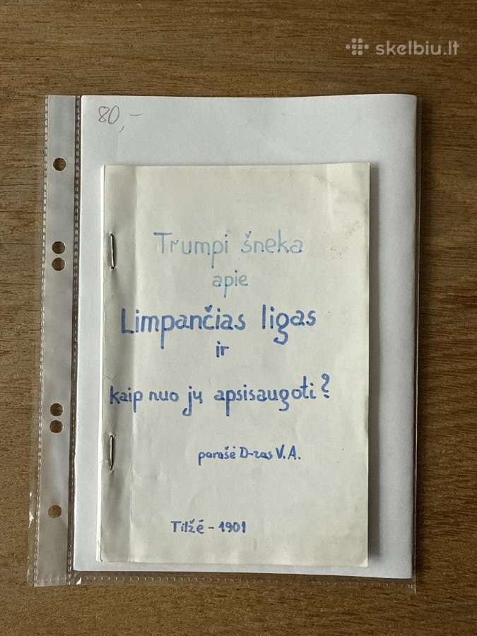 Trumpi šneka apie Limpančias ligas 1901 m. - nuotraukos Nr. 2