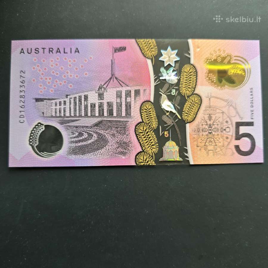 Australija 2016 5 dollars Unc - nuotraukos Nr. 2