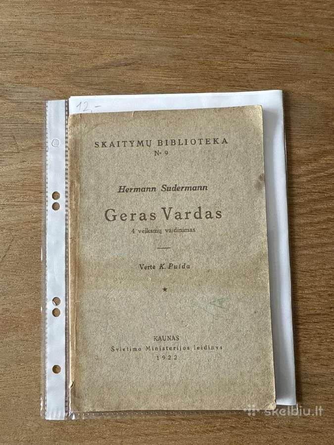 Geras vardas 1922 m.