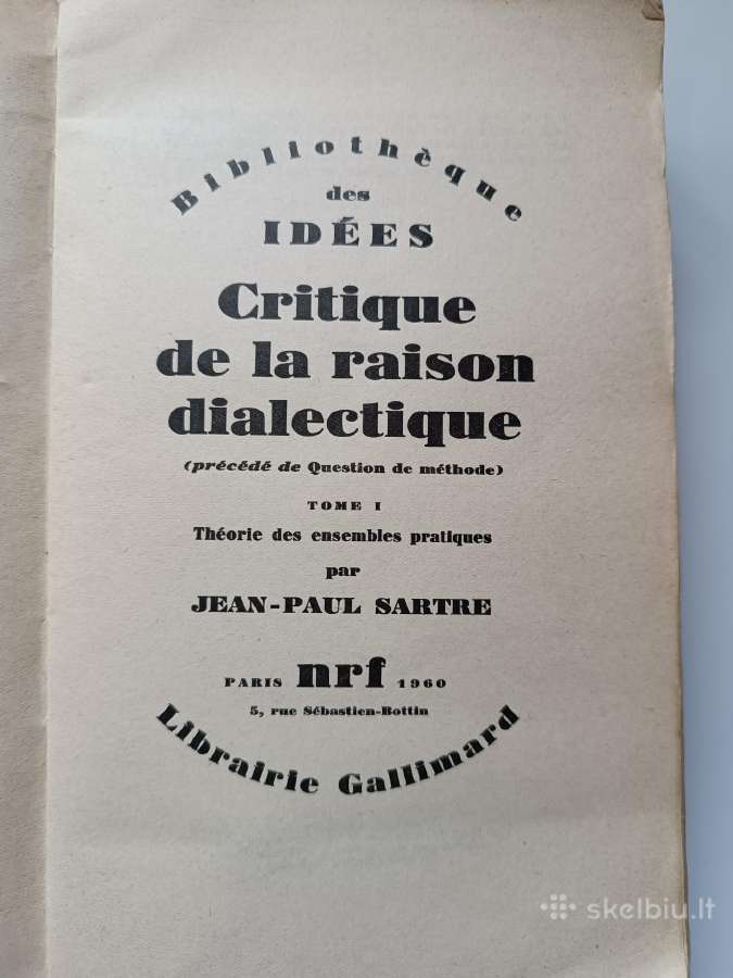 Sartre. Sartro knyga originalo kalba (1960) - nuotraukos Nr. 2