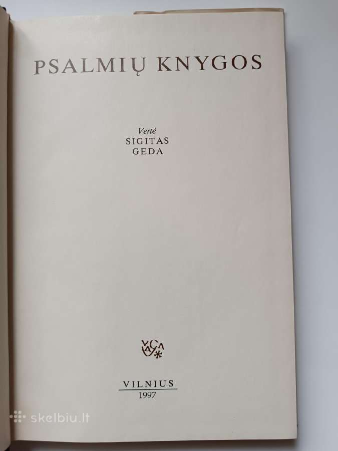 Psalmių knygos (Sigito Gedos vertimas) - nuotraukos Nr. 4