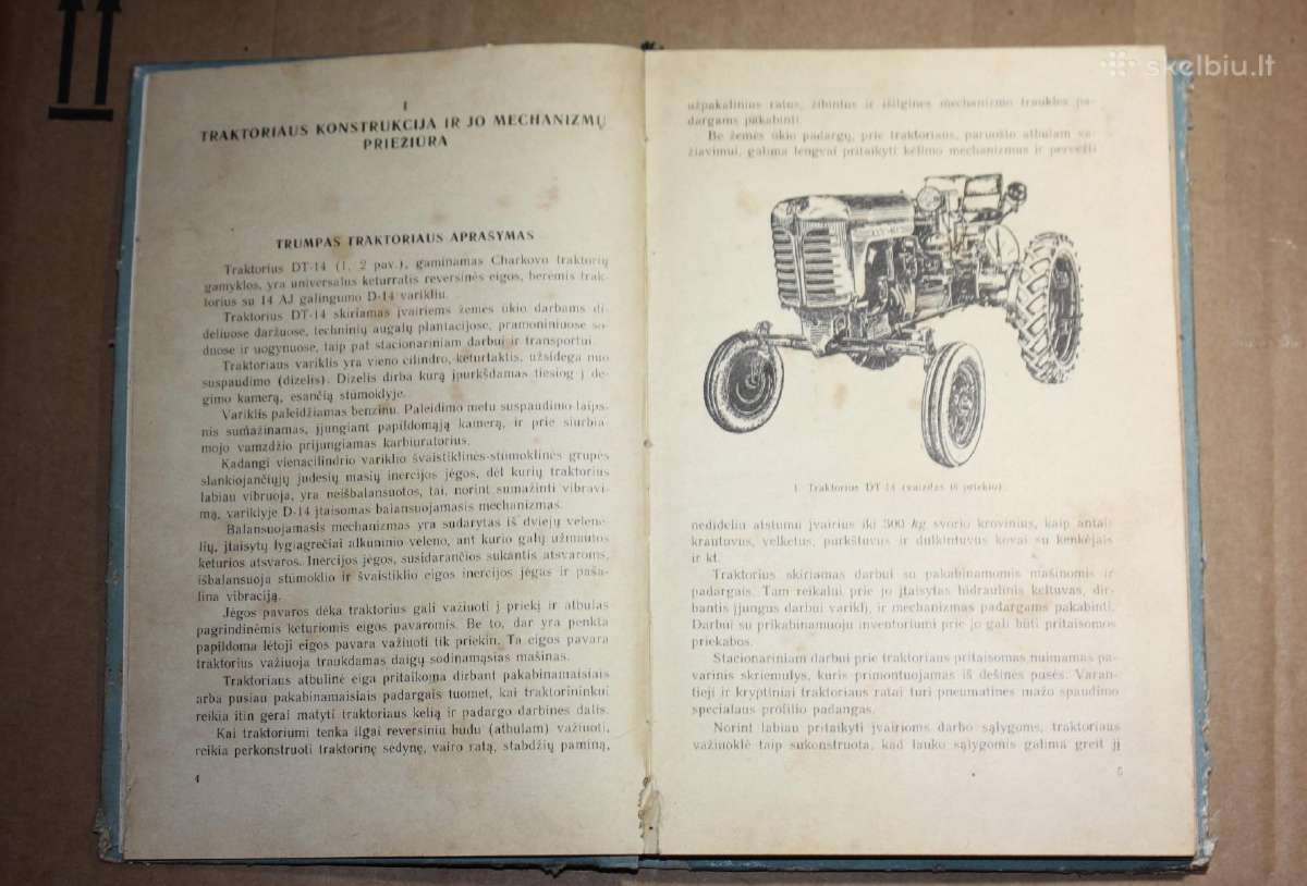 Traktorius DT-14 eksploatavimo vadovas knyga 1957 - nuotraukos Nr. 4