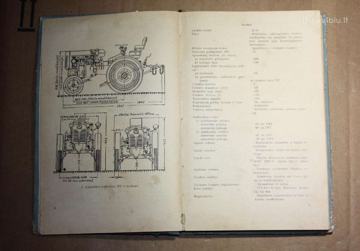 Traktorius DT-14 eksploatavimo vadovas knyga 1957 - nuotraukos Nr. 6