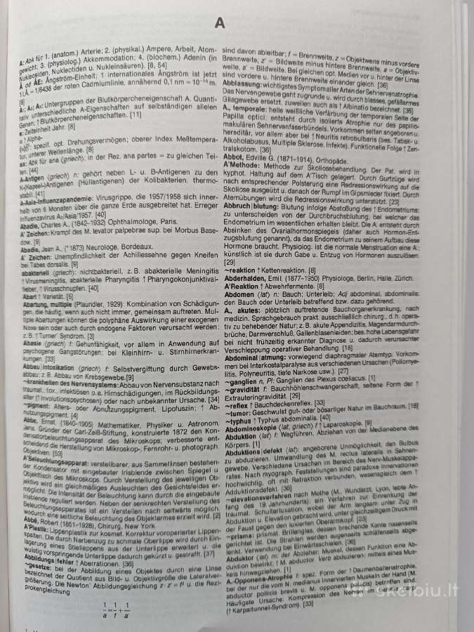 Worterbuch der Medizin (Medicinos žodynas) - nuotraukos Nr. 2