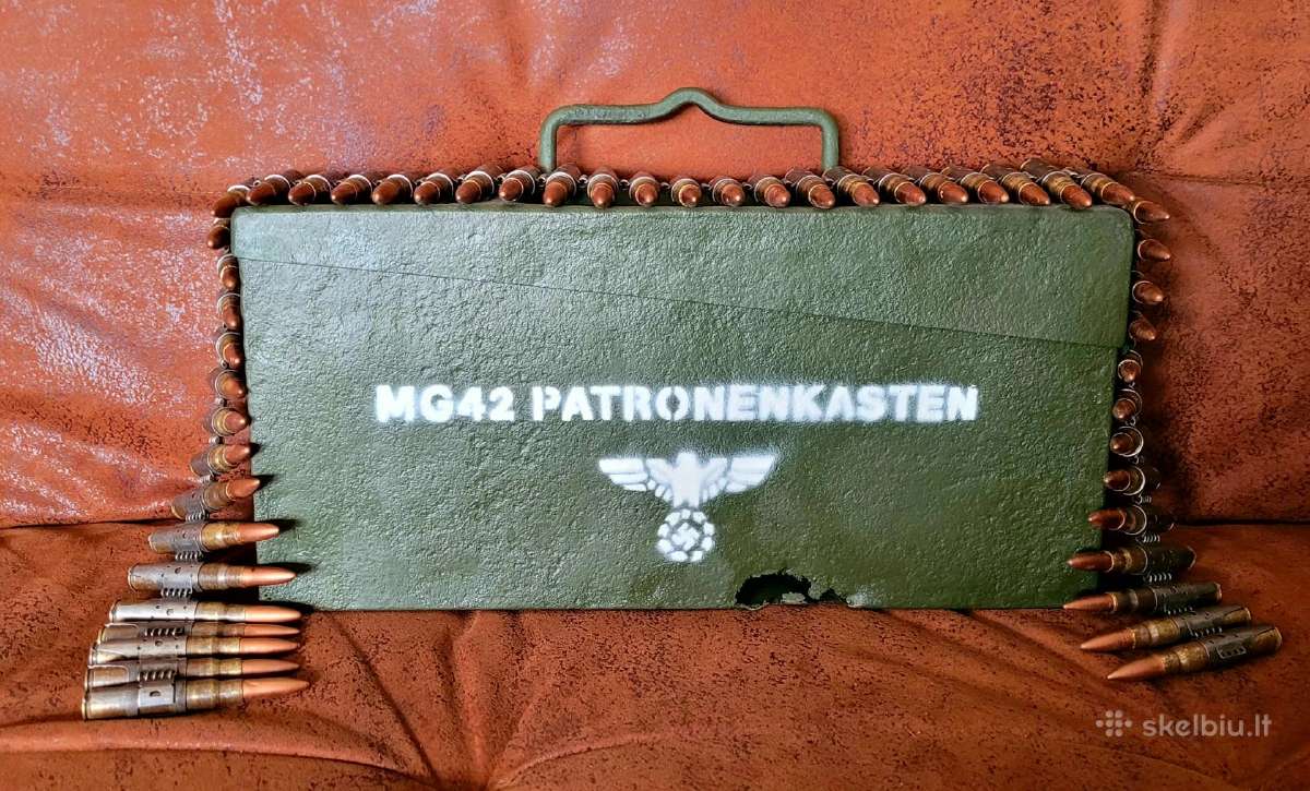 Ww2 Vokiška amunicijos dėžė su juosta - nuotraukos Nr. 2