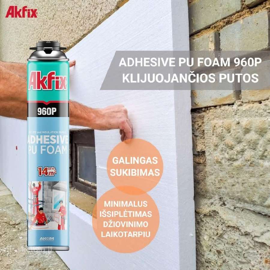 Akfix 960p poliuretaninės klijavimo putos