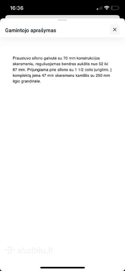 Plautuvės / kriauklės dugno ventilis / vožtuvas - nuotraukos Nr. 7