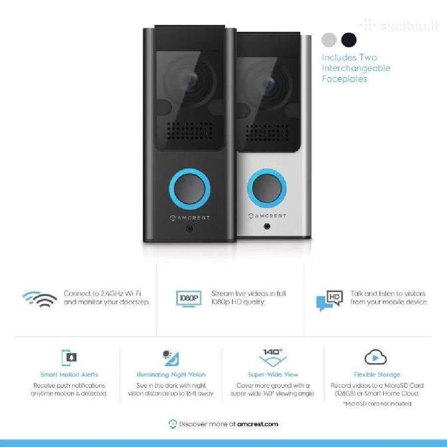 Amcrest Ad110 Durų Skambutis Cctv Smart Home - nuotraukos Nr. 2