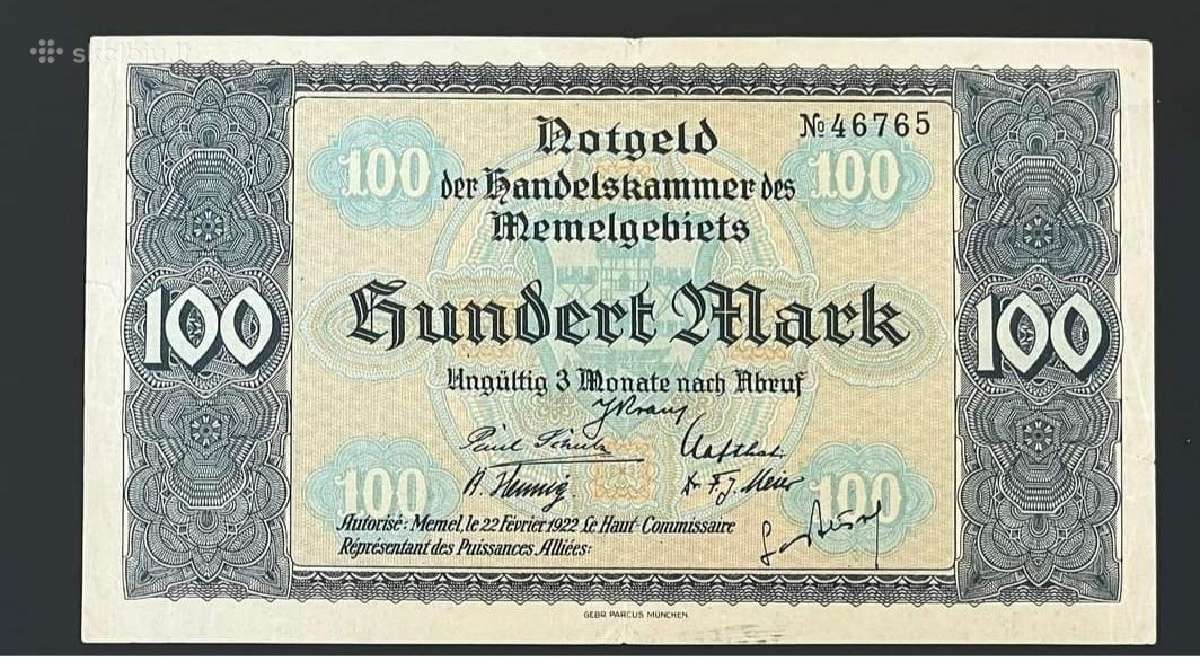 Memelio 100 markių - nuotraukos Nr. 3