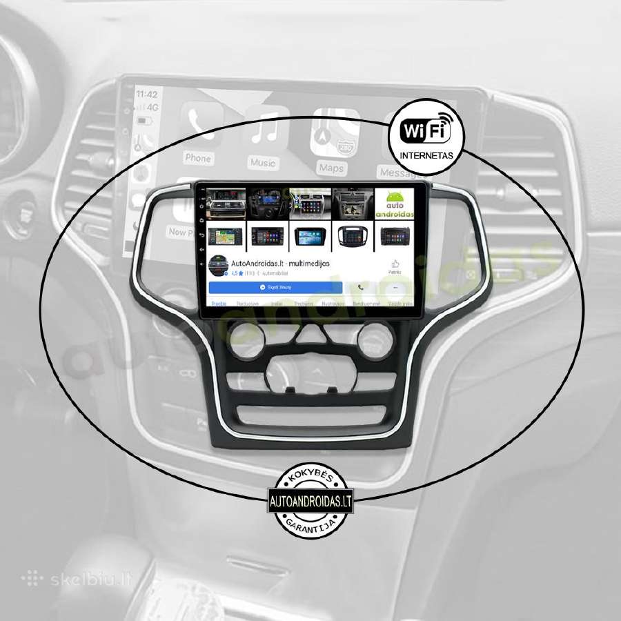 Jeep Grand Cherokee 2008-13 Android multimedia GPS - nuotraukos Nr. 3