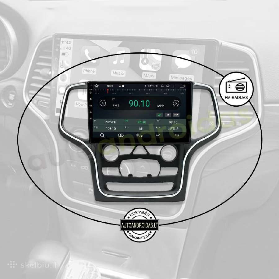 Jeep Grand Cherokee 2008-13 Android multimedia GPS - nuotraukos Nr. 4