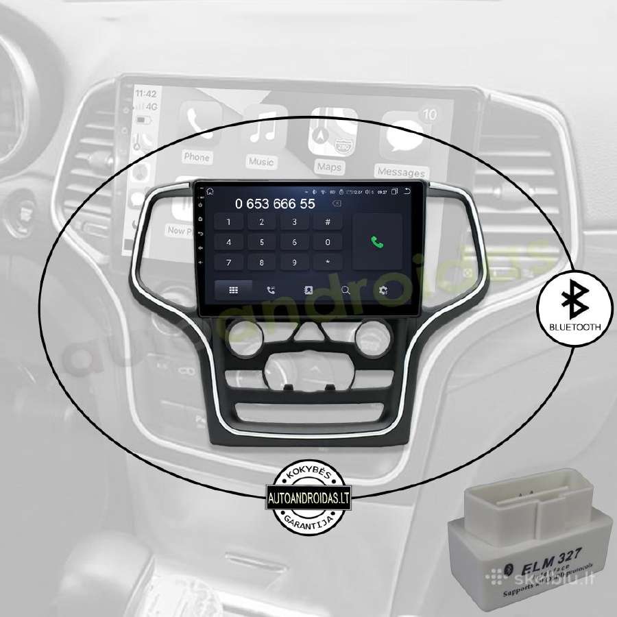 Jeep Grand Cherokee 2008-13 Android multimedia GPS - nuotraukos Nr. 5