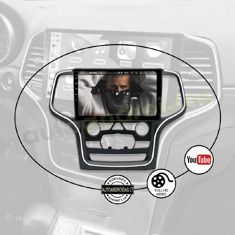 Jeep Grand Cherokee 2008-13 Android multimedia GPS - nuotraukos Nr. 9
