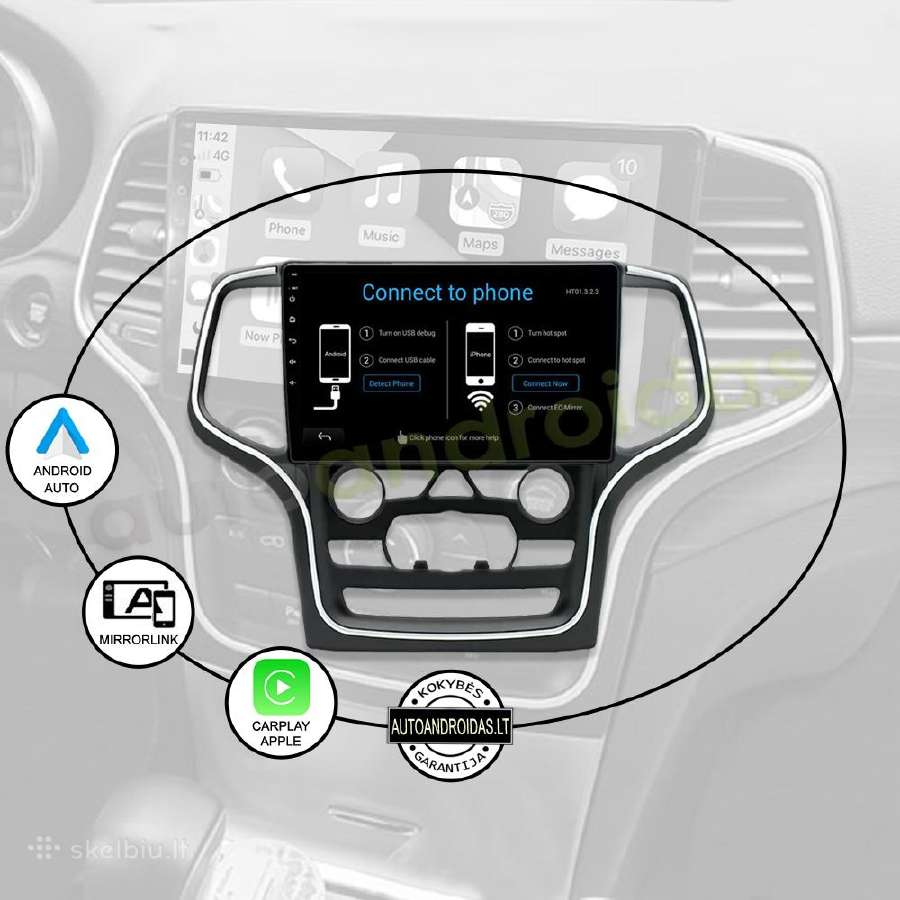 Jeep Grand Cherokee 2008-13 Android multimedia GPS - nuotraukos Nr. 10