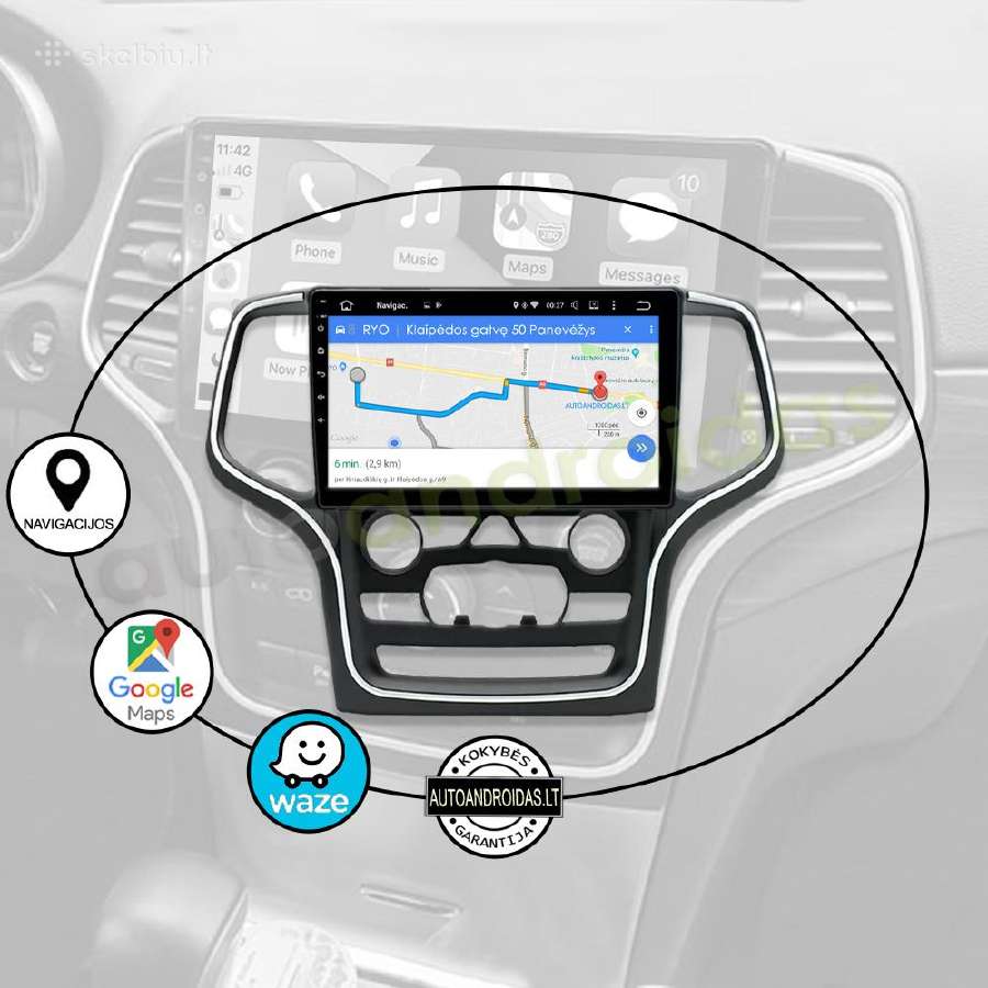 Jeep Grand Cherokee 2008-13 Android multimedia GPS - nuotraukos Nr. 11