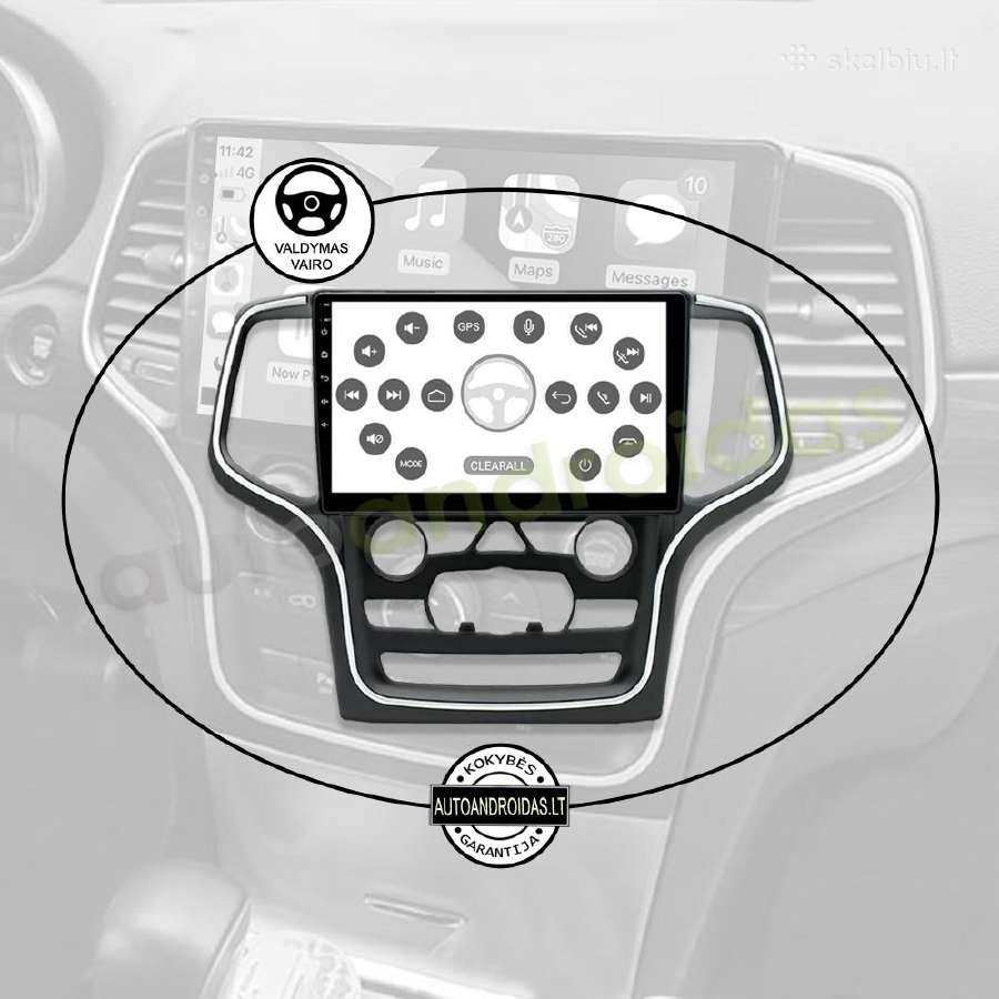 Jeep Grand Cherokee 2008-13 Android multimedia GPS - nuotraukos Nr. 12
