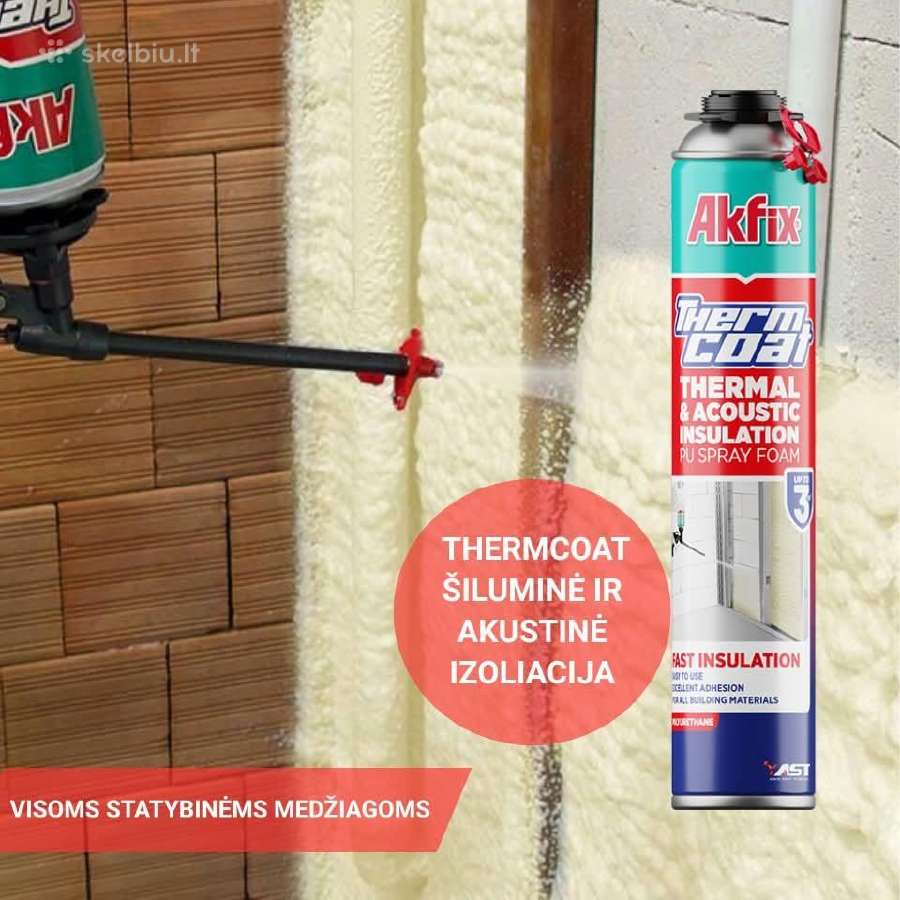 Akfix Thermcoat termoizoliacinės putos - nuotraukos Nr. 3