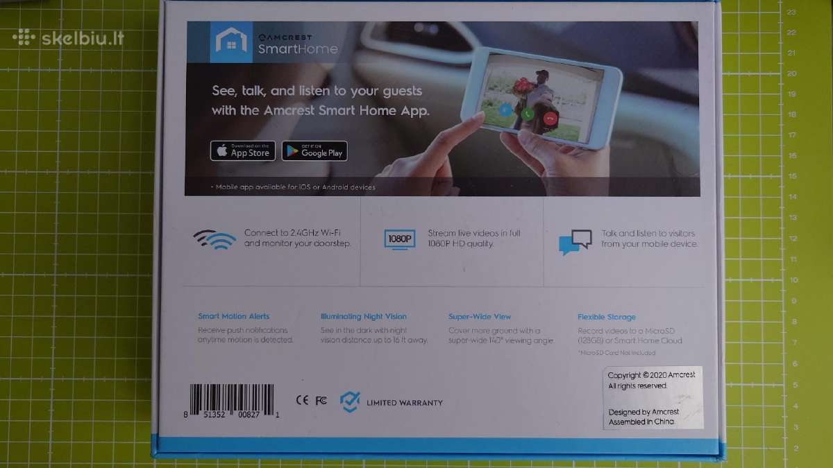 Amcrest Ad110 Durų Skambutis Cctv Smart Home - nuotraukos Nr. 6