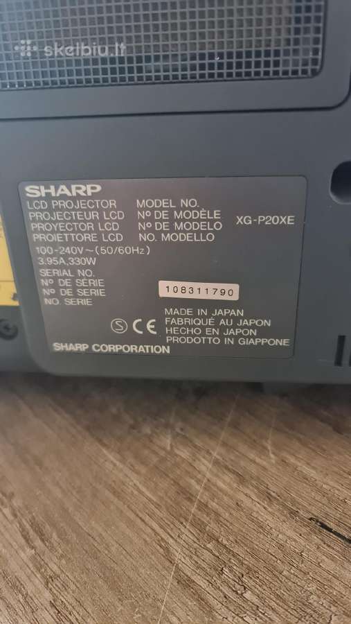Projektorius sharp xg-p20xe - nuotraukos Nr. 5
