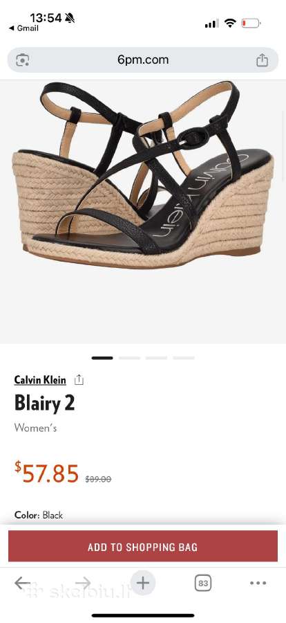 Calvin Klein 8,5 dydis, 26 cm