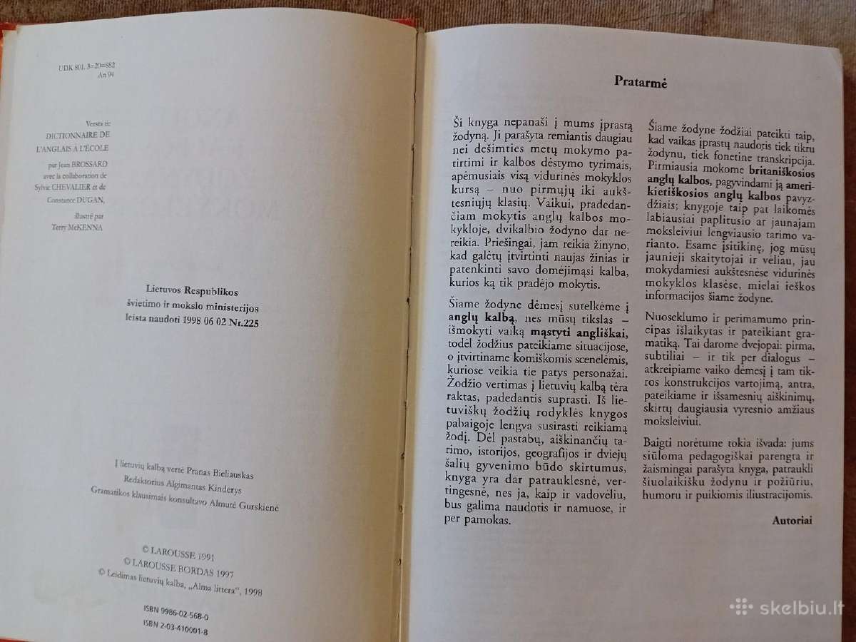 Larousse (anglų kalbos žodynas prad. mokykloms) - nuotraukos Nr. 3