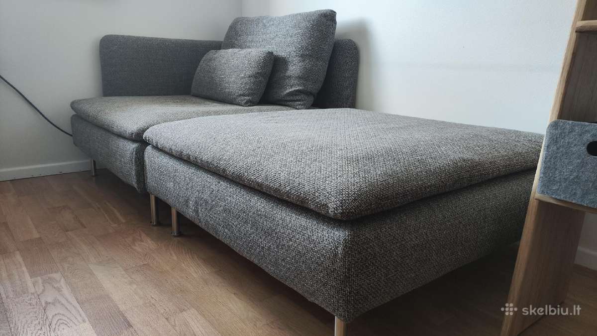 Ikea Soderhamn užvalkalai (baltai pilko rašto)