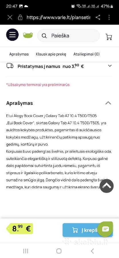 Naujas plančtės Galaxy Tab A4 dėklas - nuotraukos Nr. 9