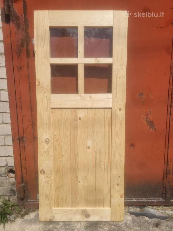 Medinės durys, langai sandėliukui; vasarnamiui - nuotraukos Nr. 3