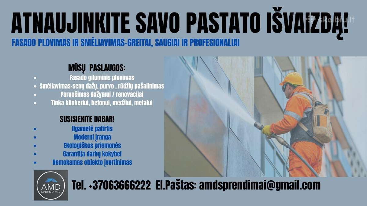 Plovimas,smėliavimas,dažymas