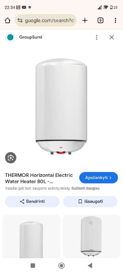 El. vandens šildytuvas Thermor 80l