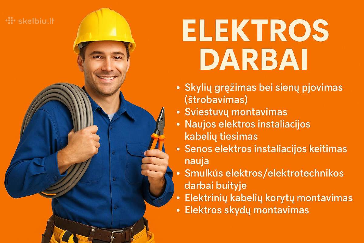 Ieškau darbo elektriku, gaisro signalizacijos mont