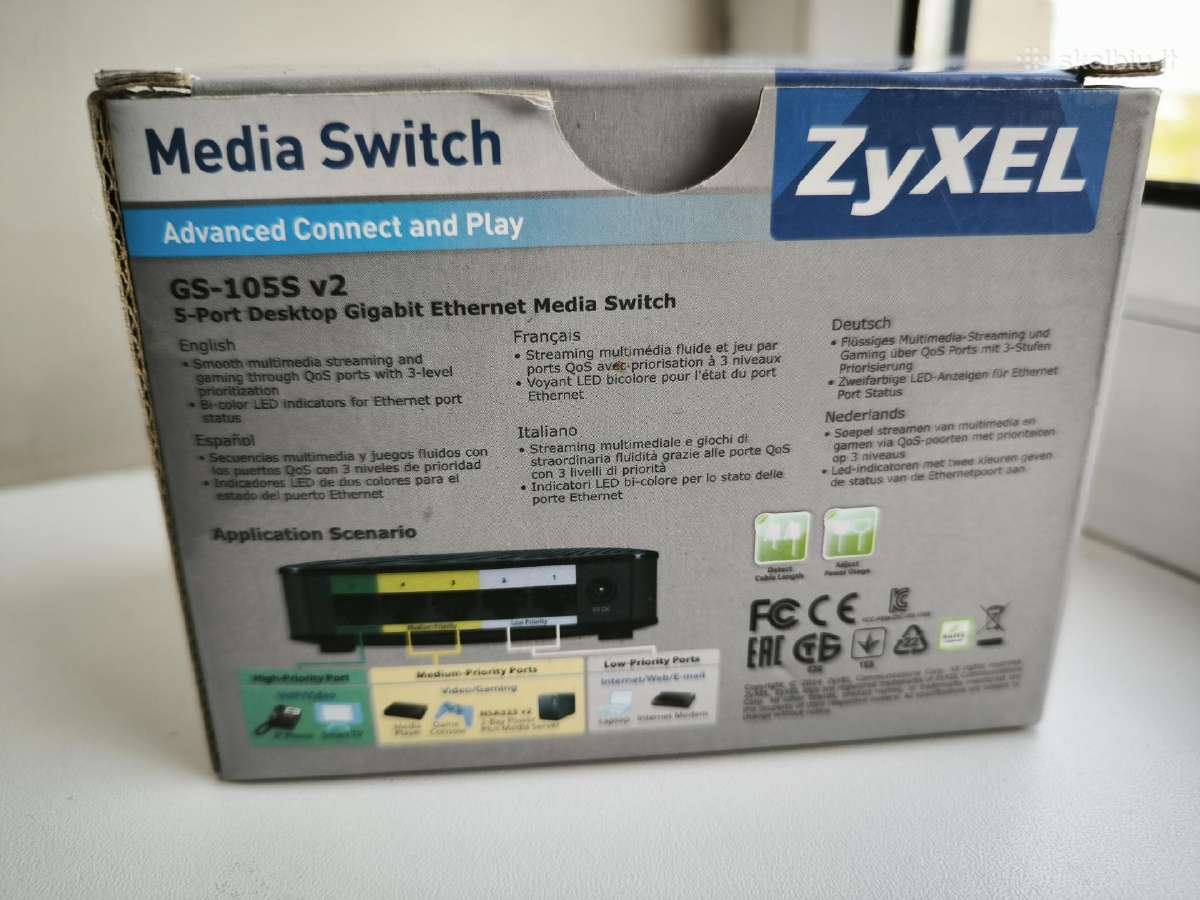 .Zyxel maršrutizatorius/switch Es-105a ir kiti - nuotraukos Nr. 7