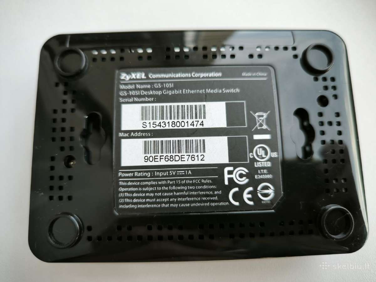 .Zyxel maršrutizatorius/switch Es-105a ir kiti - nuotraukos Nr. 10