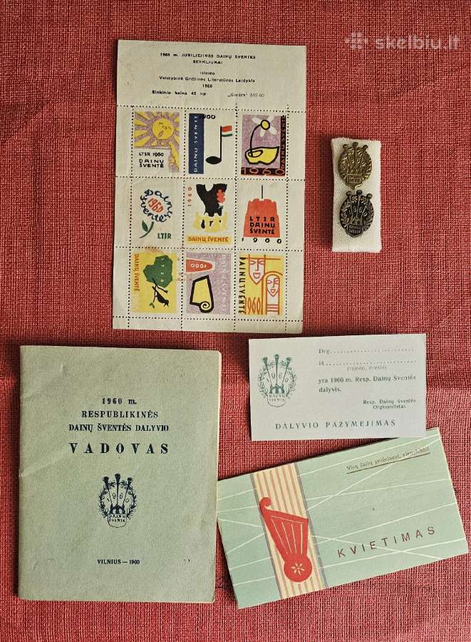 1960 m. jubiliejinės dainų šventės komplektas.