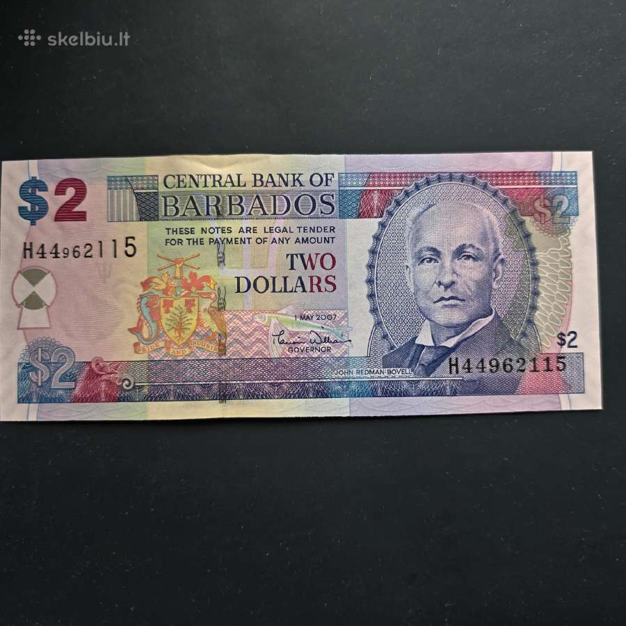 Barbados 2007 2 dollars 66a Unc
