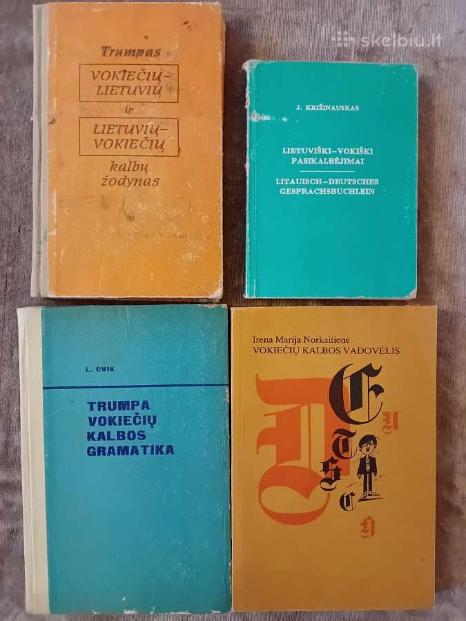 Vokiečių k. vadovėliai, žodynas ir pasikalbėjimai