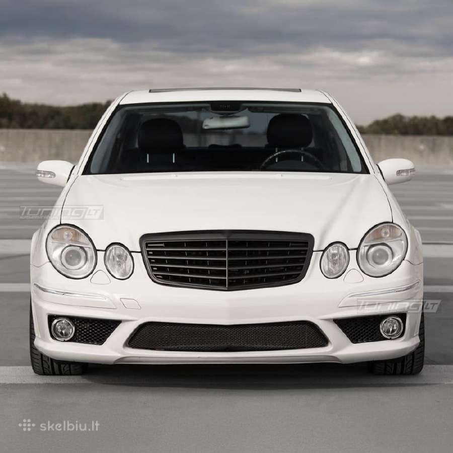 Mercedes W211 facelift juodos Priekinės Grotelės - nuotraukos Nr. 4
